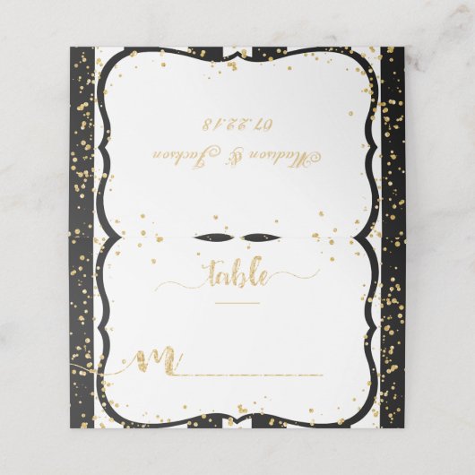 Om het even welke Kleurenstrepen & Goud Confetti L (Buitenkant ongevouwen)