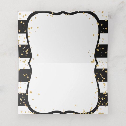 Om het even welke Kleurenstrepen & Goud Confetti L (Binnenkant ongevouwen)