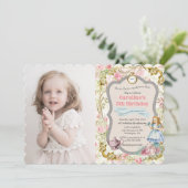 OM HET EVEN WELKE LEEFTIJD - Alice in de Uitnodigi Kaart (Staand voorkant)