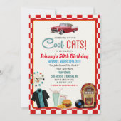 OM HET EVEN WELKE LEEFTIJD - de Retro Diner Birthd Kaart (Voorkant)