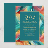 Om het even welke Leeftijd Oranje Blauwgroen Abstr Kaart (Voorkant / Achterkant)