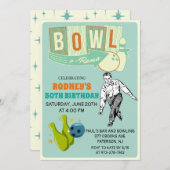 OM HET EVEN WELKE LEEFTIJD - Retro Bowling Birthda Kaart (Voorkant / Achterkant)