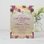 OM HET EVEN WELKE LEEFTIJD - uitnodiging van Flor (Staand voorkant)