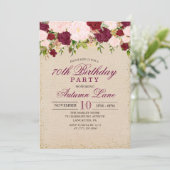 OM HET EVEN WELKE LEEFTIJD - uitnodiging van Flor (Staand voorkant)