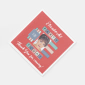 Om het even welke leeftijd voeg fotonaam rode verj servet (Hoek)