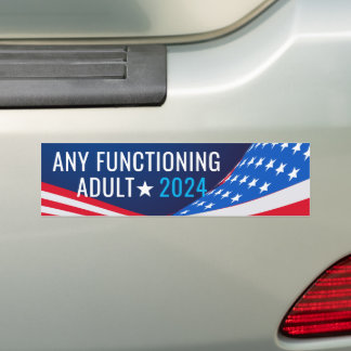 Om het even welke werkende Adult Campaign Bumpersticker