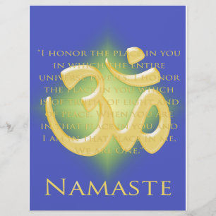 Om in Blauw & Goud - Namaste Flyer