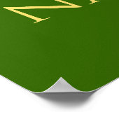 Om in Green & Gold - Namaste Poster (Hoek)