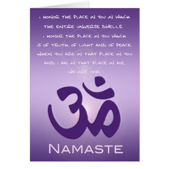 Om in Purples - Namaste (Voorkant)