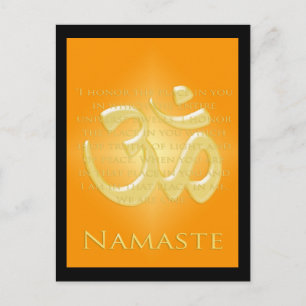 Om in Sinaasappels en goud - Namaste Briefkaart