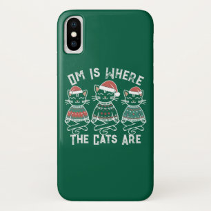 Om is waar de katten vakantie vieren iPhone x hoesje