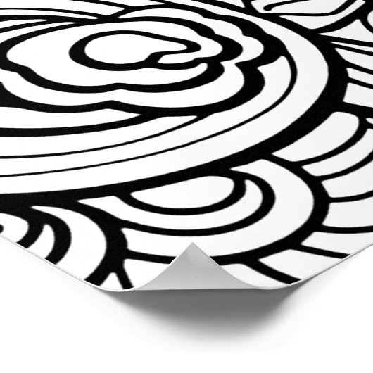 om je eigen zelf-Abstracte patroonkleuring te bede Poster (Hoek)