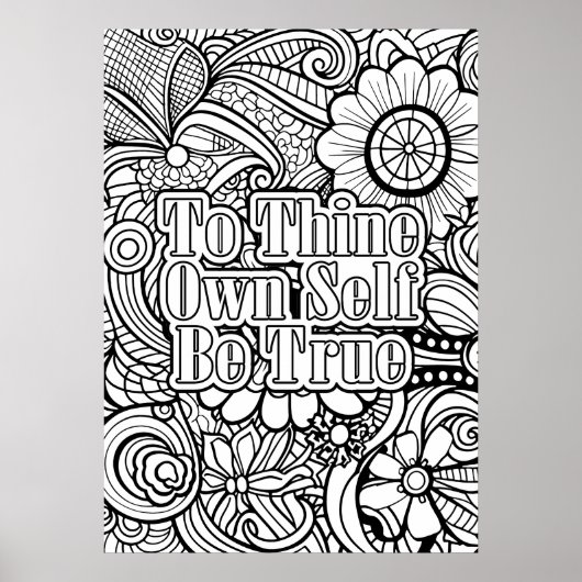 om je eigen zelf-Abstracte patroonkleuring te bede Poster (Voorkant)