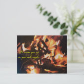 Om je op te warmen op je koude nachten briefkaart (Staand voorkant)