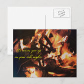 Om je op te warmen op je koude nachten briefkaart (Voorkant / Achterkant)