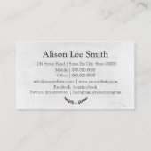 Om je wit te ontmoeten visitekaartje (Achterkant)