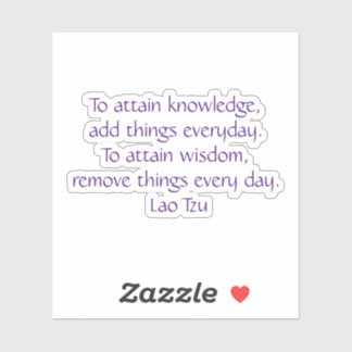 Om kennis te verwerven: Lao Tzu Sticker