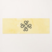 Om kompas Roos, gele Waterverf, ohm oefening Yogamat (Achterkant (horizontaal))