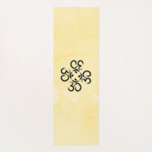 Om kompas Roos, gele Waterverf, ohm oefening Yogamat (Achterkant)