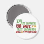 Om lacrosse te spelen magneet (Voorkant / Achterkant)