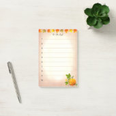 Om lijst, Autumn bladeren & pompoen op scrollen te Post-it® Notes (Kantoor)