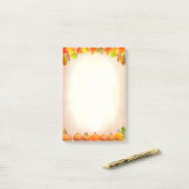 Om lijst, Autumn bladeren & pompoenen op scrollen  Post-it® Notes (Op bureau)