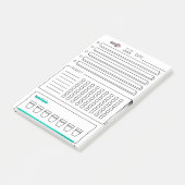 Om lijst met Habit Tracker te doen Post-it® Notes (Schuin)
