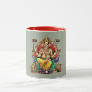 Om Lord Ganesh, Hindu God van rijkdom en geluk Mok