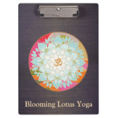 Om Lotus Bloemen Mandala Hout Klembord (Voorkant)