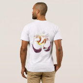 Om Lotus Mantra Yoga Mannen dubbelzijdige Sjabloon T-shirt (Achterkant volledig)