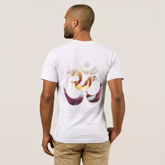 Om Lotus Mantra Yoga Mannen dubbelzijdige Sjabloon T-shirt (Achterkant volledig)