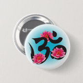 om lotus ronde button 5,7 cm (Voorkant /achterkant)