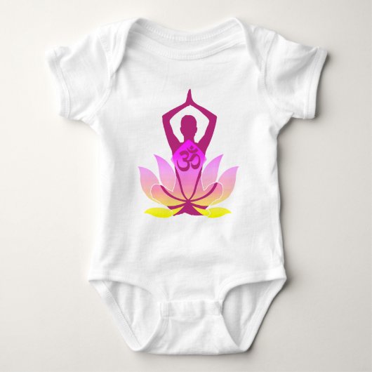 Om Lotus Yoga Pose Romper (Voorkant)