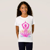 Om Lotus Yoga Pose T-shirt (Voorkant volledig)