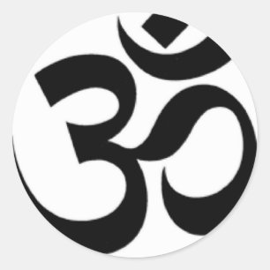 Om ma in pad me hum Design Products Ronde Sticker