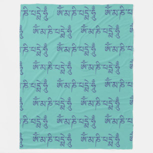 OM MA NI PADME HUM - Tibetaans Sanskriet Mantra 3 Fleece Deken