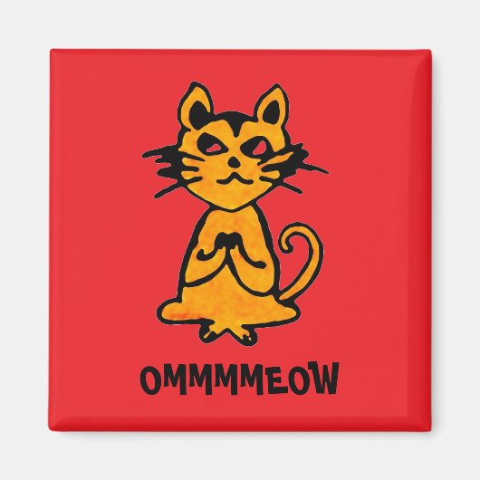 Om Magnet de chat - Dons de Yoga amusants (Devant)