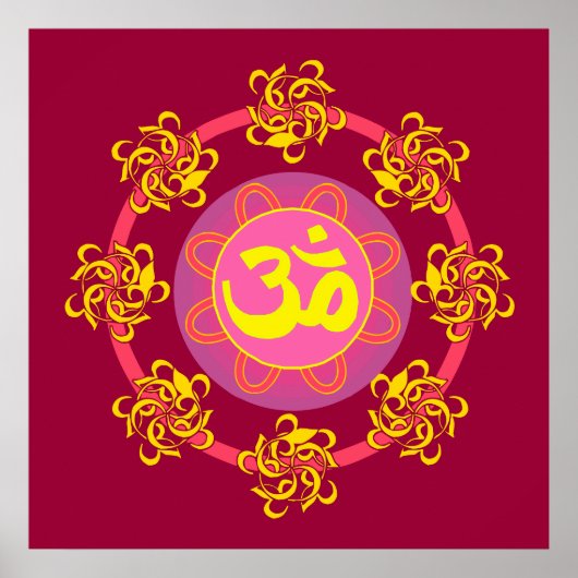Om Mandala Art Poster (Voorkant)