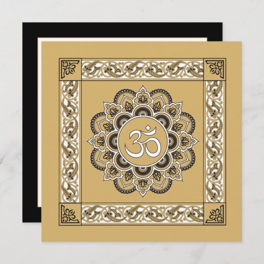 OM Mandala - Carte de voeux (Devant / Derrière)