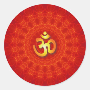 Om Mandala Design Ronde Sticker