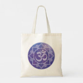 Om Mandala Paars Tote Bag (Achterkant)
