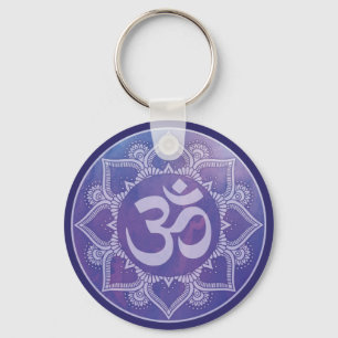 Om Mandala Paarse Sleutelhanger