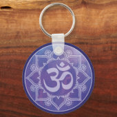 Om Mandala Paarse Sleutelhanger (Achterkant)