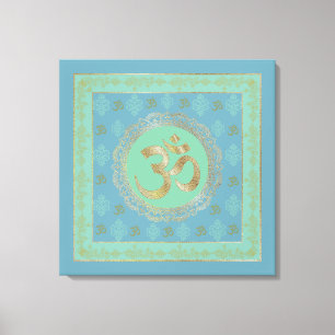 OM Mandala - Wrapped Canvas Afdruk