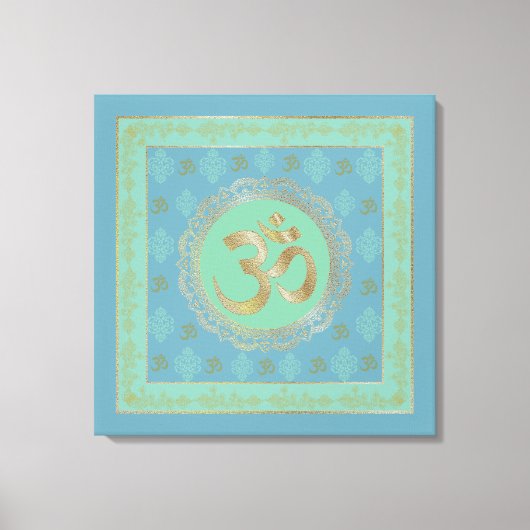 OM Mandala - Wrapped Canvas Afdruk (Voorkant)
