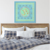 OM Mandala - Wrapped Canvas Afdruk (Insitu (Slaapkamer))