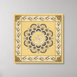 OM Mandala - Wrapped Canvas Afdruk