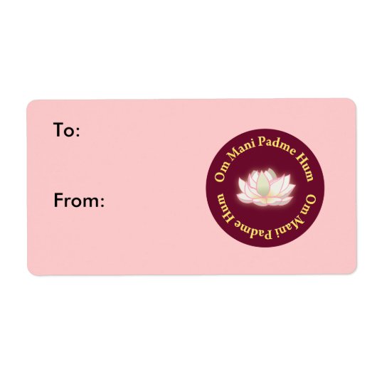 Om Mani Padme Hum Etiket (Voorkant)
