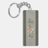 Om Mani Padme Hum Lotus Sleutelhanger (Voorkant Links)
