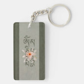 Om Mani Padme Hum Lotus Sleutelhanger (achterkant)